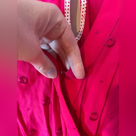 Ettwa by Anthropologie Pink Faux Wrap Romper EUC - Picture 7 of 14